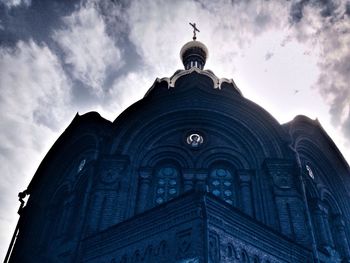 Low angle view of church against sky