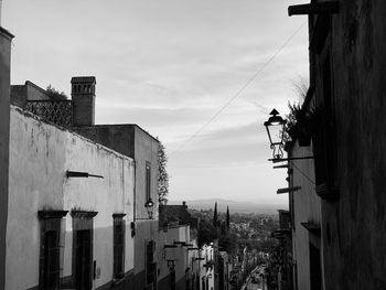 Low angle view of buildings against sky