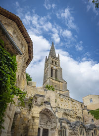 Low angle view of historic building against sky