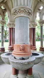 Column monument in park