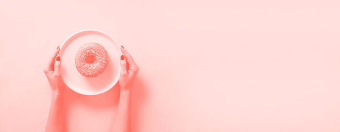 High angle view of drink in water against white background