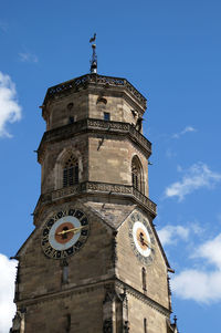 Low angle view of bell tower