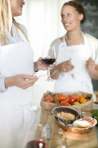 Young woman at cooking classes