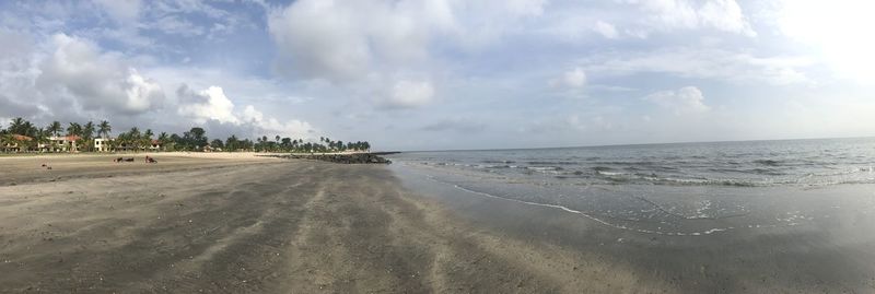 Panoramic view of beach against sky