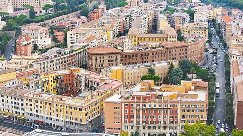 High angle view of cityscape