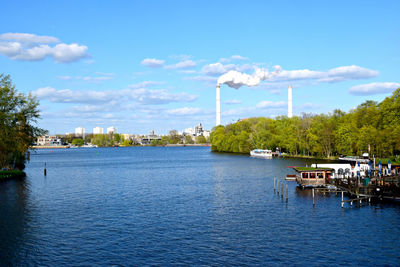 Scenic view of river against sky