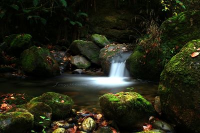 River flowing through rocks