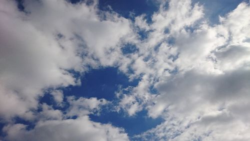 Low angle view of clouds in sky