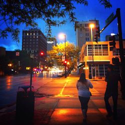 City street at night