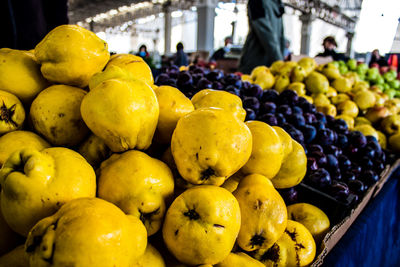 Close-up of fruits for sale at market stall