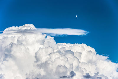 Low angle view of cloudscape against blue sky