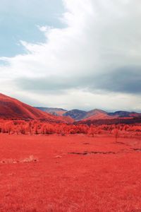 Scenic view of desert against sky