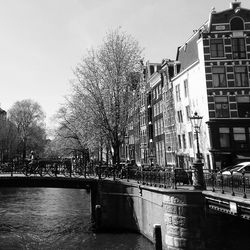 View of canal along buildings