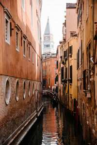 Canal amidst buildings in city