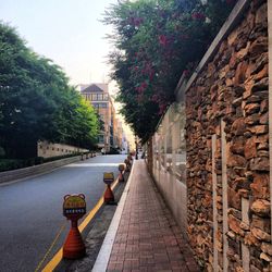 Narrow walkway in city