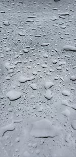 Full frame shot of raindrops on rainy day