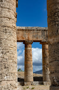 Low angle view of old ruins