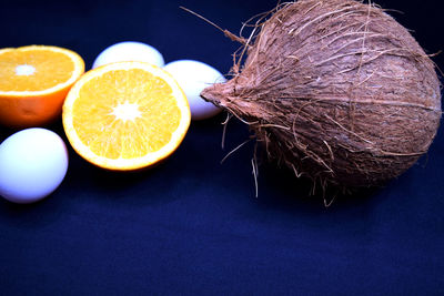 Close-up of food on table