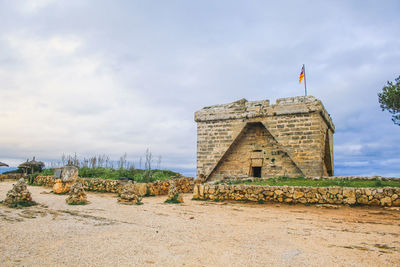 Low angle view of historical building against sky