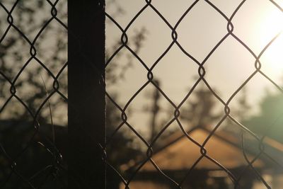 Close-up of chainlink fence