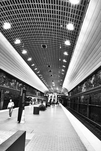 View of railroad station platform