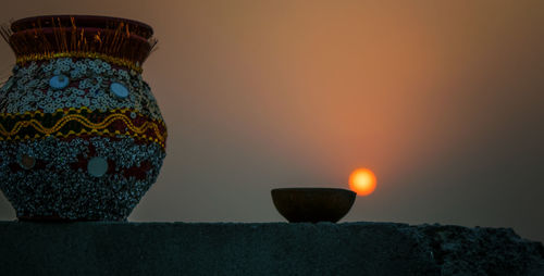 Close-up of sky at sunset