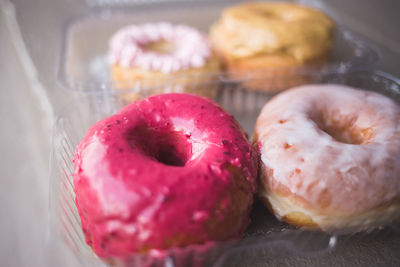 High angle view of cake on table