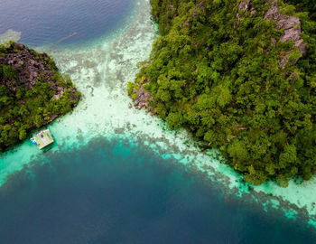 High angle view of swimming pool