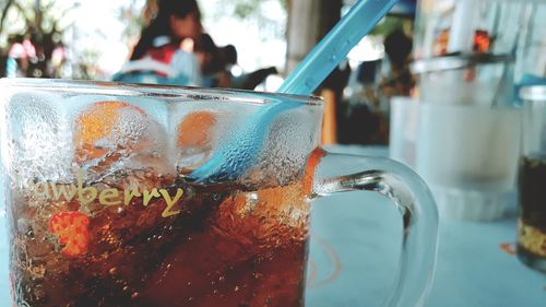 Close-up of drink on table