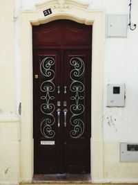 Close-up of closed door