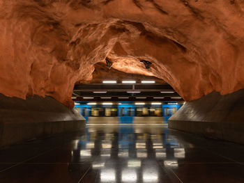 View of subway tunnel