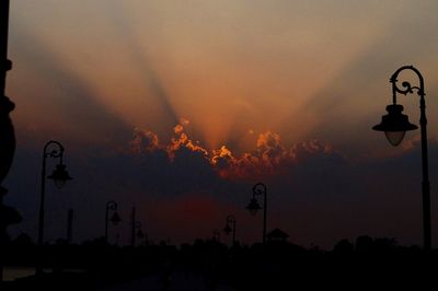 Scenic view of dramatic sky during sunset