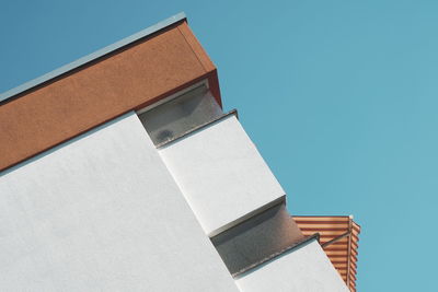 Low angle view of building against clear sky