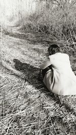 Close-up of woman standing on grass