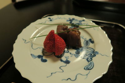 Close-up of cake on table