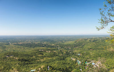 Scenic view of landscape against clear sky