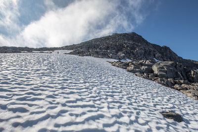 Scenic view of snow covered landscape