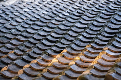 Full frame shot of roof tiles