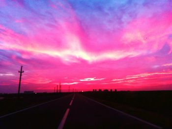 Country road at sunset