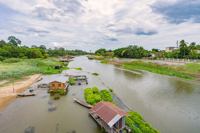 Scenic view of river against sky