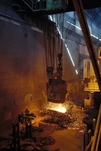 Interior of metal industry