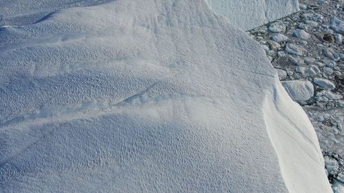 High angle view of icebergs