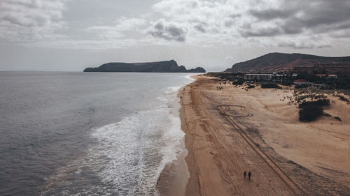 Panoramic view of beach against sky
