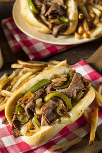 Close-up of food in plate