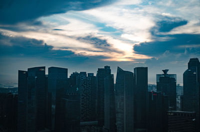 Modern buildings in city against sky