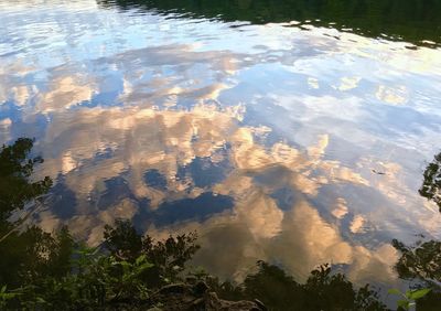 High angle view of lake