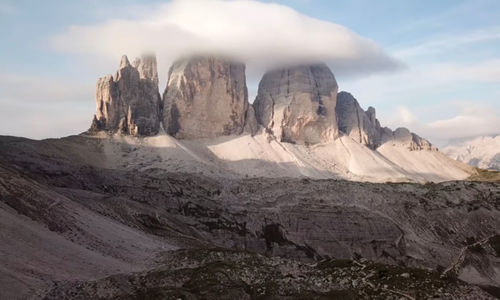 Scenic view of rocky mountains against sky