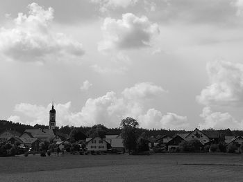 View of building against cloudy sky