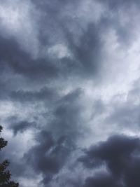 Low angle view of cloudy sky