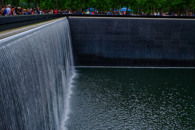 View of dam on water